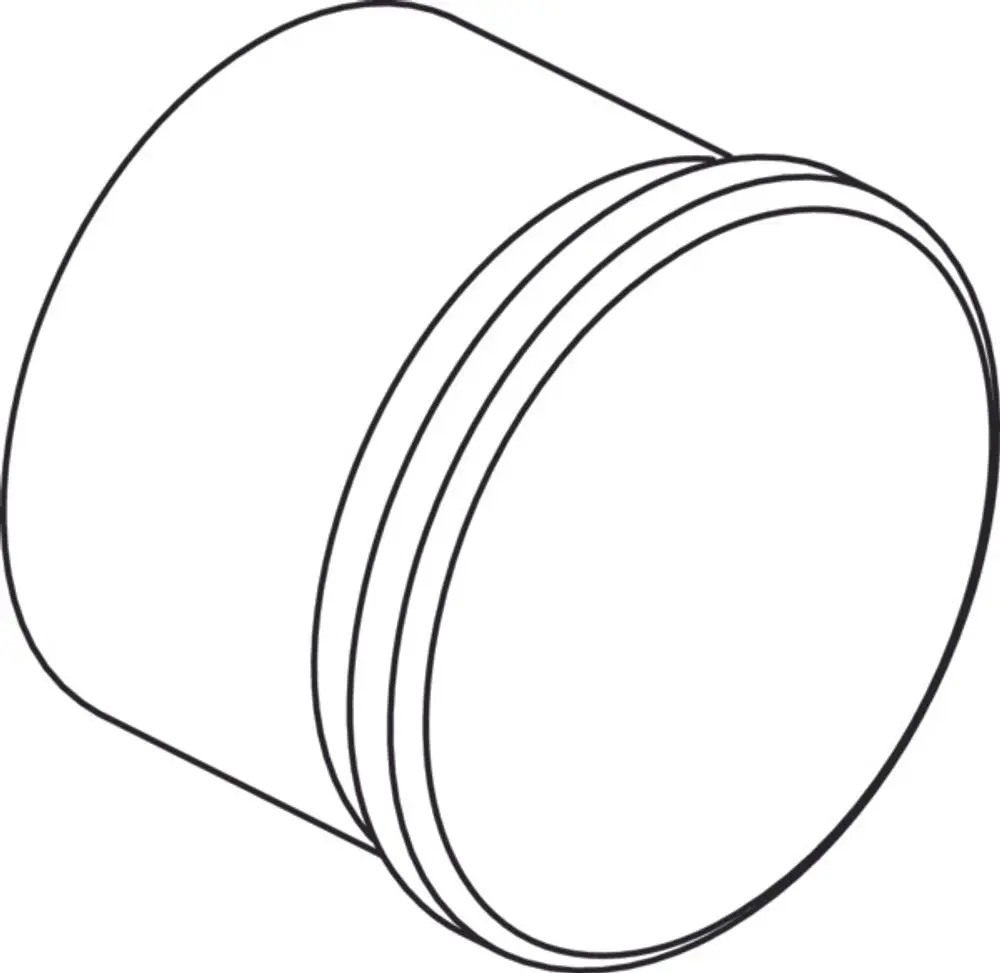 Zugknopf in chrom, verwendet für Bade- oder Brausearmaturen. Produkt von Ideal Standard, abgerundete Form mit feinen Rillen.